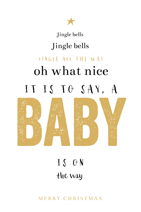 Kerst zwangerschapsaankondiging tekst Jingle Bells