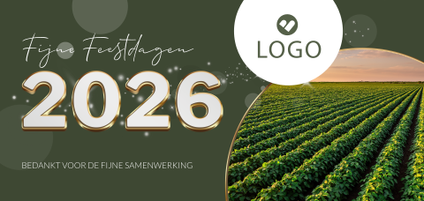 Agrarische sector zakelijke kerstkaart met foto en logo