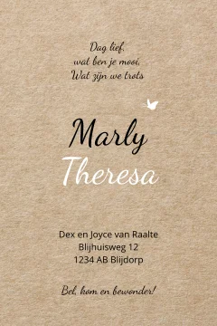 Silhouet kaartje meisje op schommel met kraft karton achtergrond