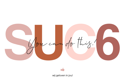 Trendy succes kaart met suc6 you can do this