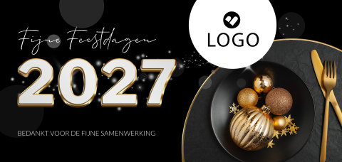 Zakelijke kerstkaart horeca branche met logo en foto