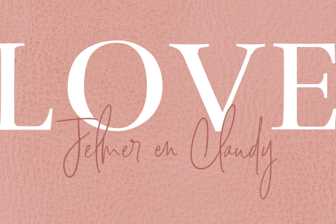 Huwelijks felicitatie met love en namen van het bruidspaar