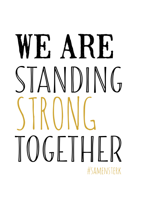 Samen sterk kaart "standing strong together"