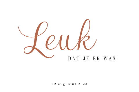Bedankkaart Clean Koper