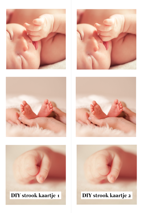 DIY twee stroken met baby foto