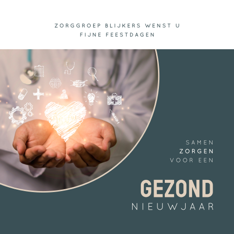 Gezond nieuwjaar kerstkaart zakelijk met foto en logo