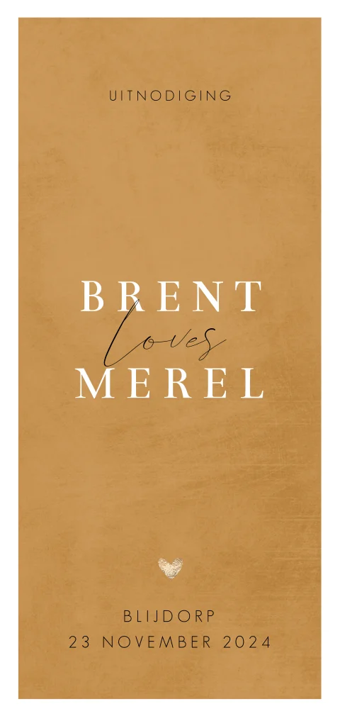 Trouwkaart met vintage look