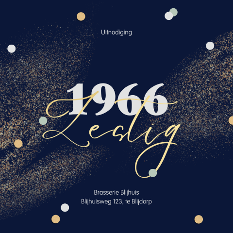 Feestelijke uitnodiging verjaardag 60 jaar met confetti