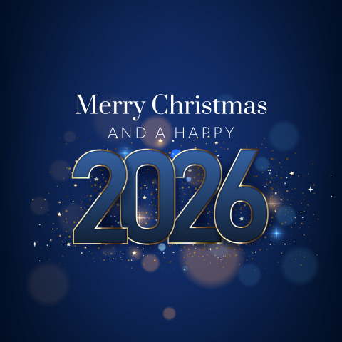 Sparkling zakelijke kerstkaart happy 2026