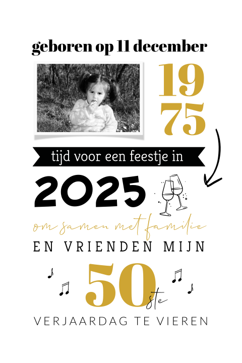 Handlettering uitnodiging 50 jaar
