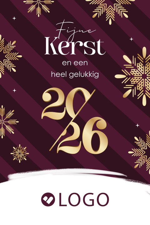Goudlook gestreept zakelijk klein kaartje