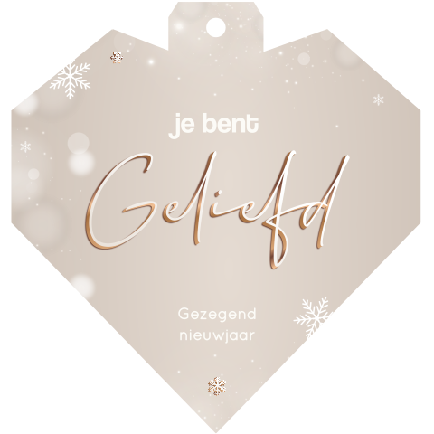 Luxe christelijke kerstbal kerstkaart hart