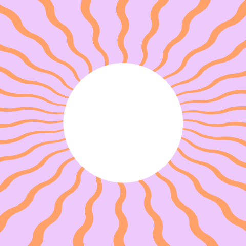 Zon geboortekaartje voor een meisje met uitsnede