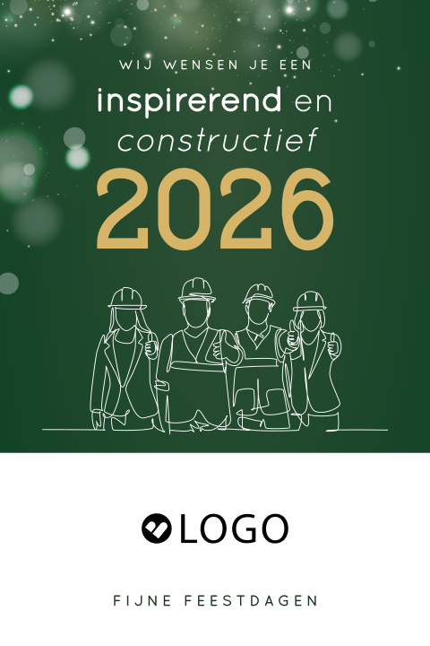 Zakelijke kerstkaart constructie en bouw
