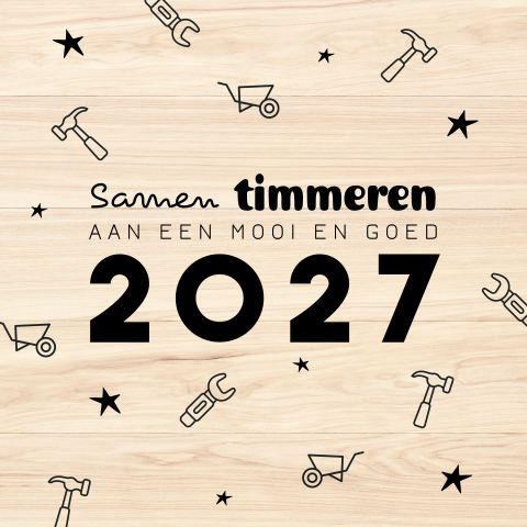 Zakelijke kerstkaart timmeren voor de bouwsector