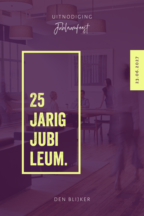 Zakelijk uitnodiging jubileum met neon