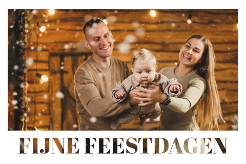 Fijne feestdagen kerstkaart met eigen foto