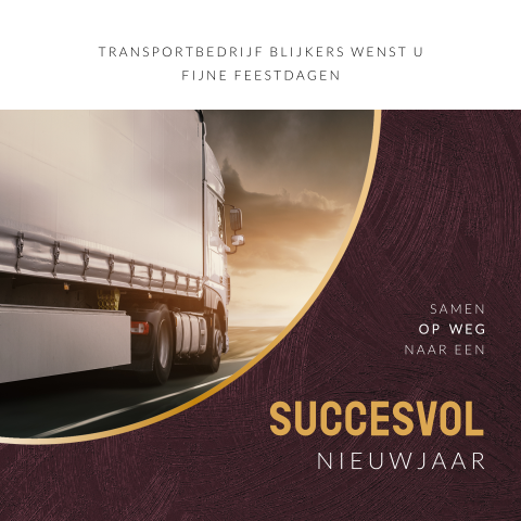 Transport en logistiek kerstkaart zakelijk met foto weg