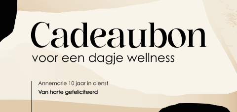 Waardebon zakelijk wellness abstracte vormen