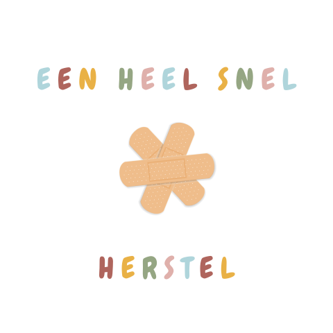 Pleister beterschap en snel herstel wenskaart