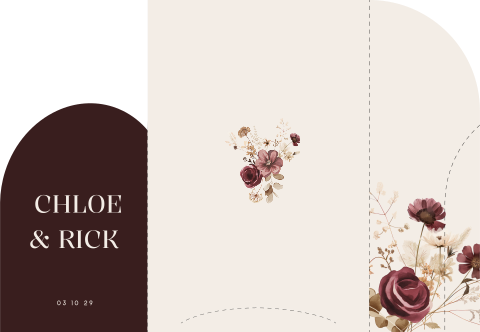 Chic romantische trouwkaart insteekmapje met kaart