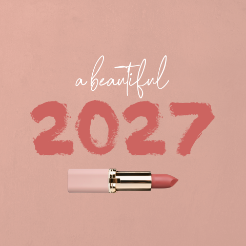 A beautiful 2027 kerstkaart zakelijk met lippenstift