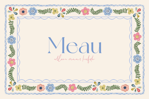 Geboortekaartje meisje met boho eclectic bloemen kader