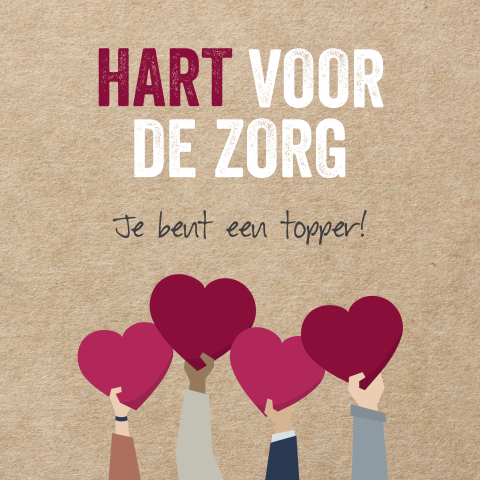 Hart voor de zorg zakelijke kaart samen sterk