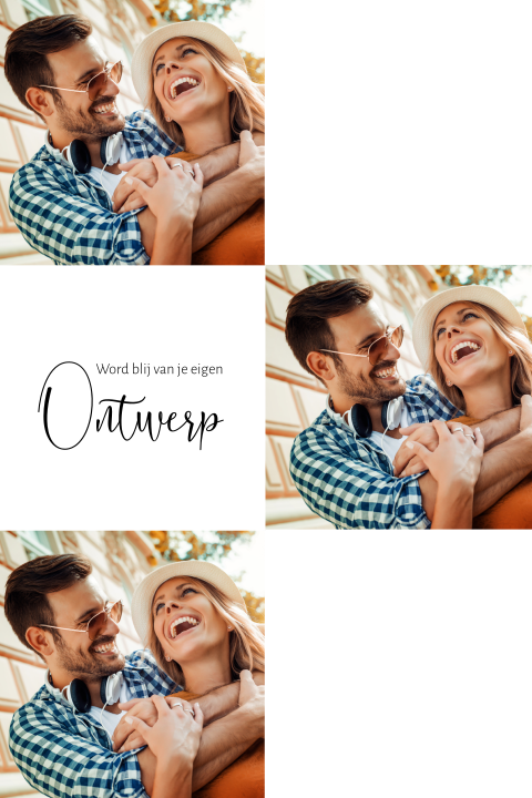 Zelf ontwerpen met fotoframe voor 3 foto's