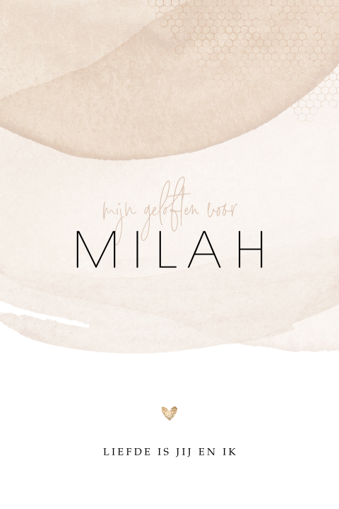 Vow geloftenboekje trouwen met aquarel vegen