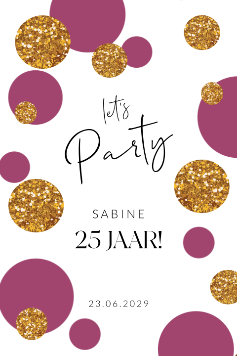 Vrolijke verjaardagskaart met stippen 