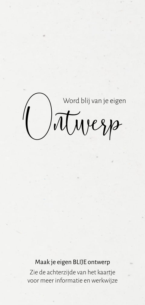 Blanco enkele kaart op duurzaam papier formaat langwerpig