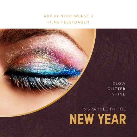 Zakelijke kerstkaart met foto make-up
