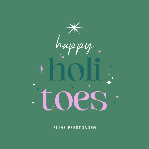 Happy holi toes zakelijke kerstkaart pedicure