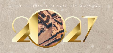 Foto kerstkaart zakelijk met jaartal 2027