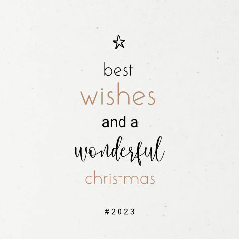 Hippe duurzame zakelijke kerstkaart met best wishes