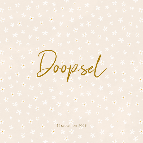 Doopsel uitnodiging met bloemenpatroon