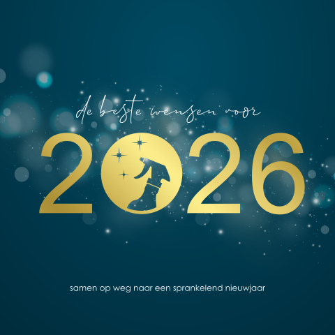 Luxe zakelijke kerstkaart schoonmaak met goudfolie