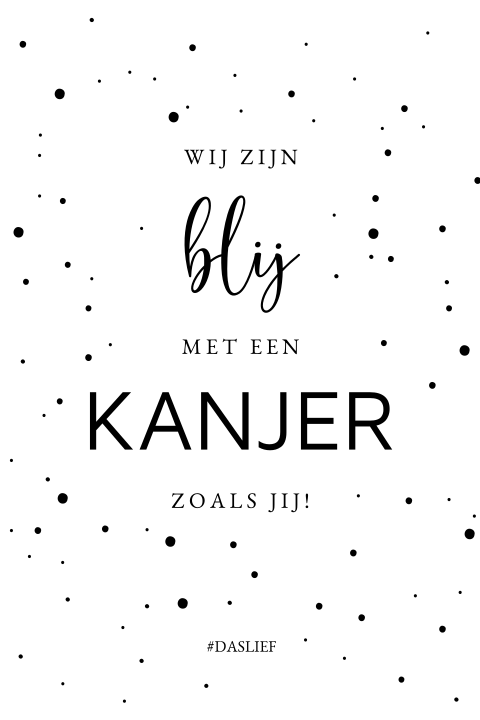 Zakelijke compliment kaart in zwart-wit met stipjes
