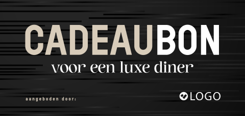 Zakelijke bon voor een diner met logo