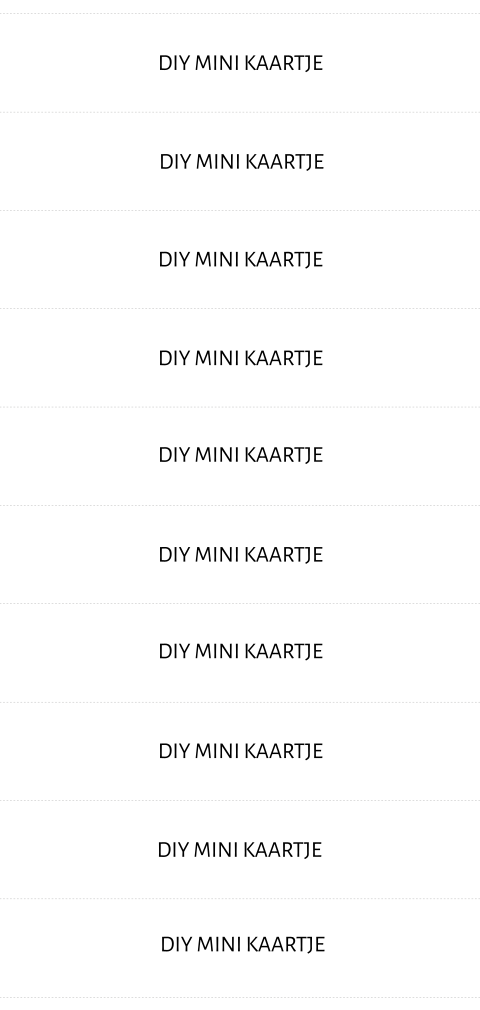 DIY 10 minikaartjes