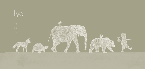Jollein Animals geboortekaartje met silhouet dieren voor een jongen