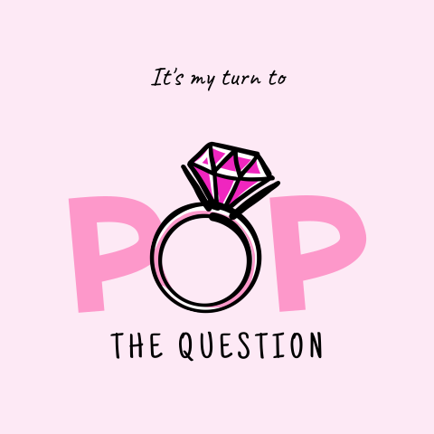 Pop the question wenskaart getuige vragen
