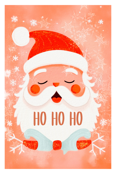 Vrolijke kerstman kerstkaart met kerstmuts