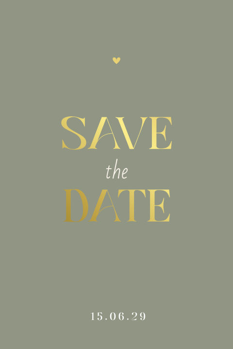 Luxe Save the Date kaart met rustig design
