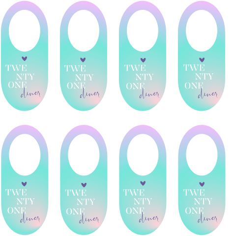 Flessenlabel pastel 21 diner