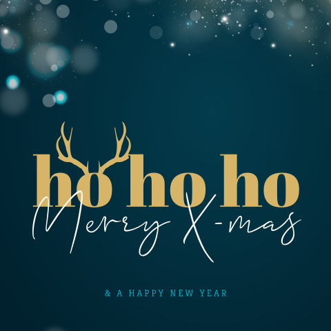 Ho ho ho Merry X-mas hippe kerstkaart