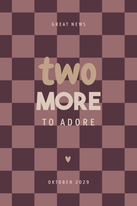 Two more to adore aankondiging zwangerschap tweeling