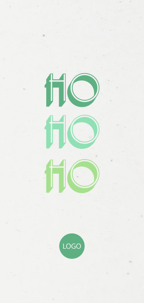 Duurzaam zakelijke kerstkaart ho ho ho met eigen logo