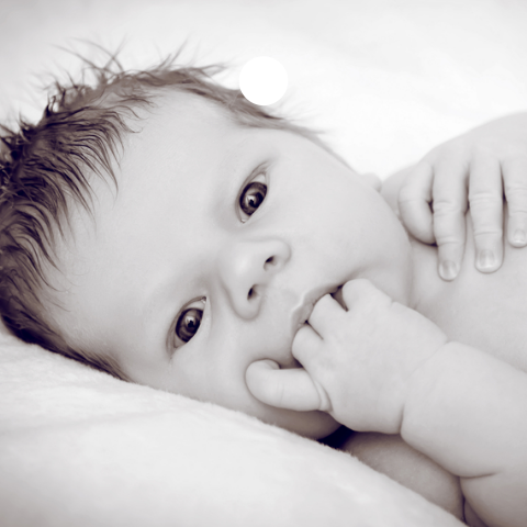 Foto labeltje vierkant geboorte (per 16 stuks)